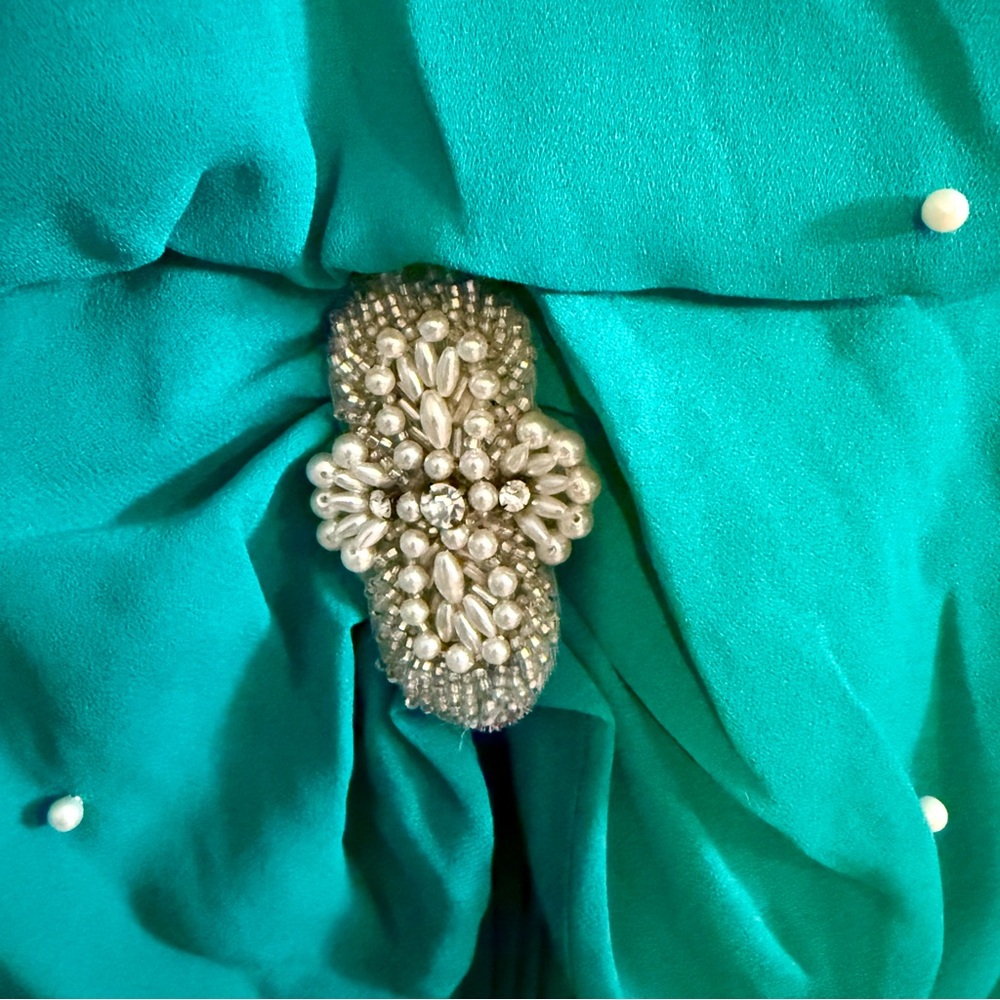 Vintage 1980s Semi-Formal Pearl Detail Dress - Picture 4 of 8